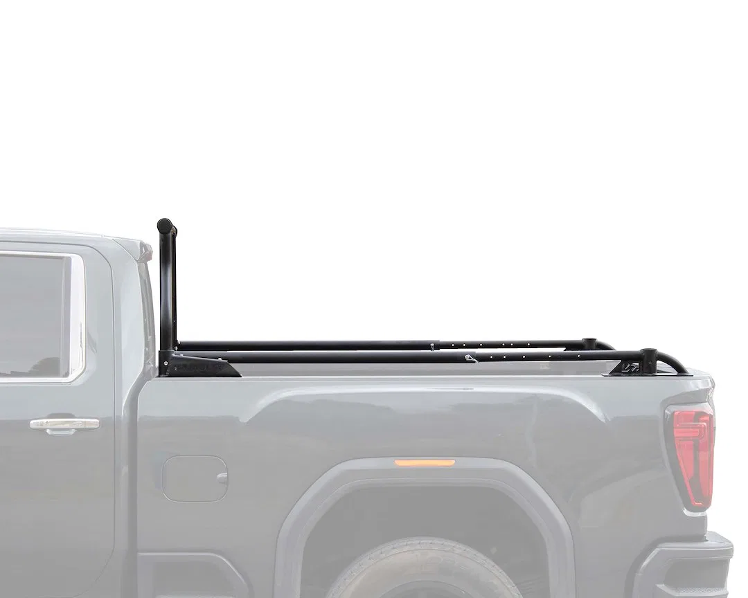 MR-2100 – MULTY RACK S Bed Side Rail, Multi-Fit Bolt On Mount Texture Powder Coated Black Aluminum Without Tie Down N...